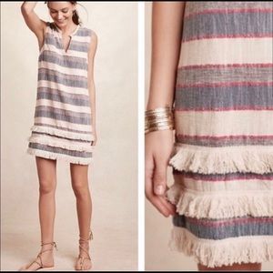 Holding Horses (Anthropologie) Striped Fringe Dress